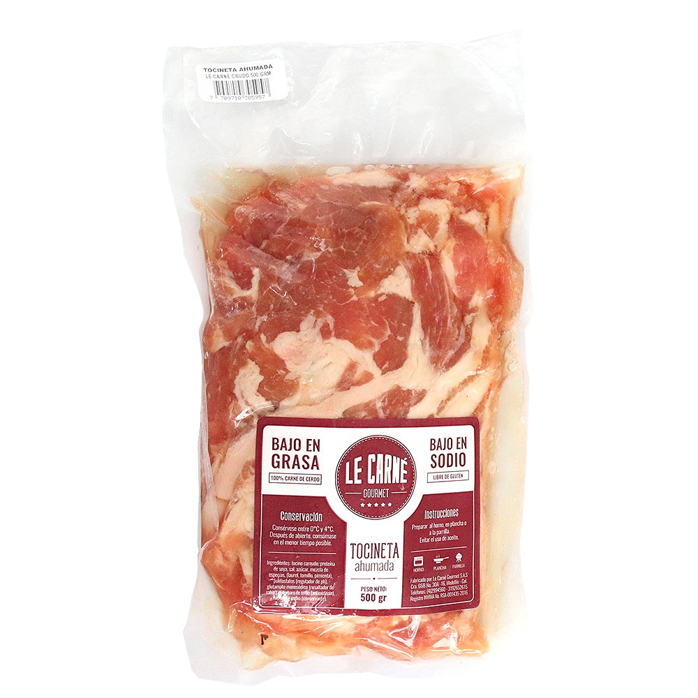 TOCINETA AHUMADA LE CARNE GOURMET*500GR