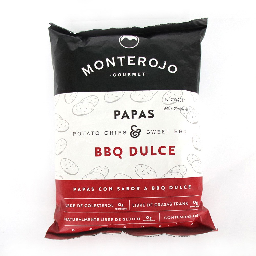 PAPAS BBQ DULCE  MONTE ROJO*115GR