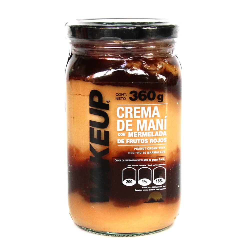 CREMA DE MANI  FRUTOS ROJOS  x 360 GR