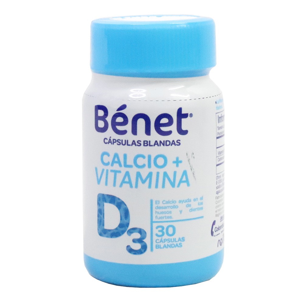 CAPSULAS DE CALCIO+VITAMINAD*30UN