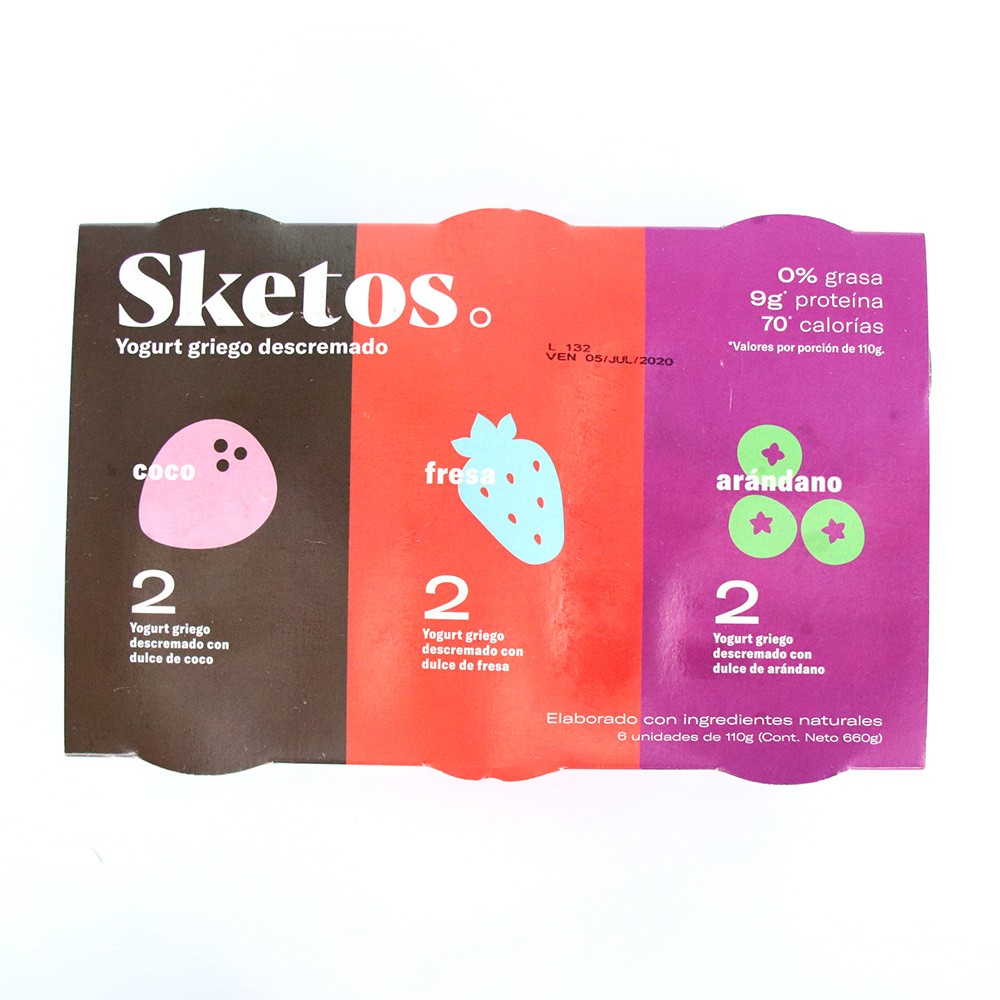 PACK YOGHURT GRIEGO SURTIDO SKETOS*110ML