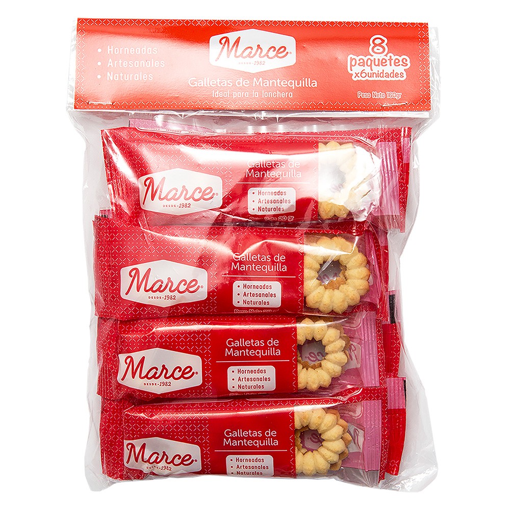 GALLETA MARCE LONCHERA TUBO  x 8UND