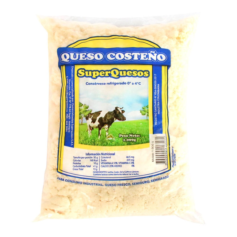 QUESO COSTEÑO MOLIDO 1000gr