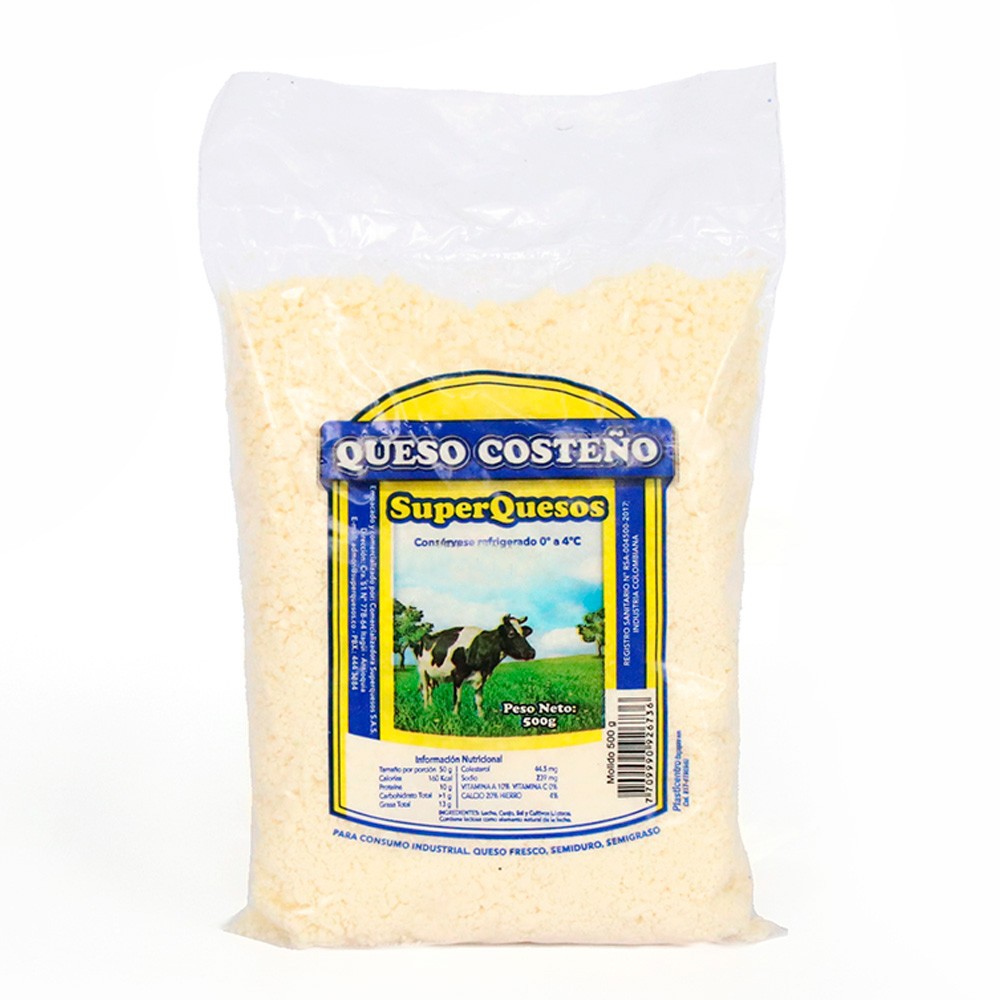 QUESO COSTEÑO MOLIDO  x 500GR SQ