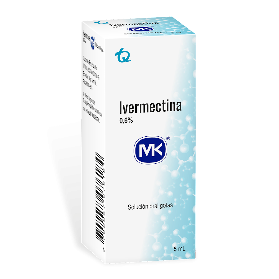 Ivermectina 0.6% MK Solución Oral Gotas Frasco x5ml.