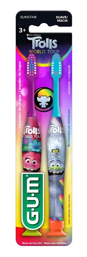 $Cepillo Dental GUM Trolls x 2Uni