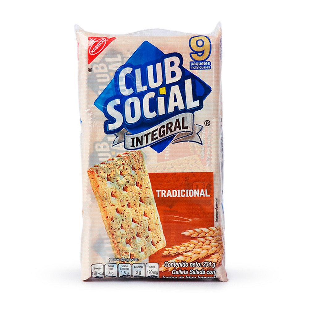 GALLETA CLUB SOCIAL INTEGRAL X9UND*234GR