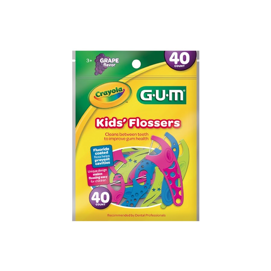 Flossers Infantil Hilo Dental Crayola GUM x 40und