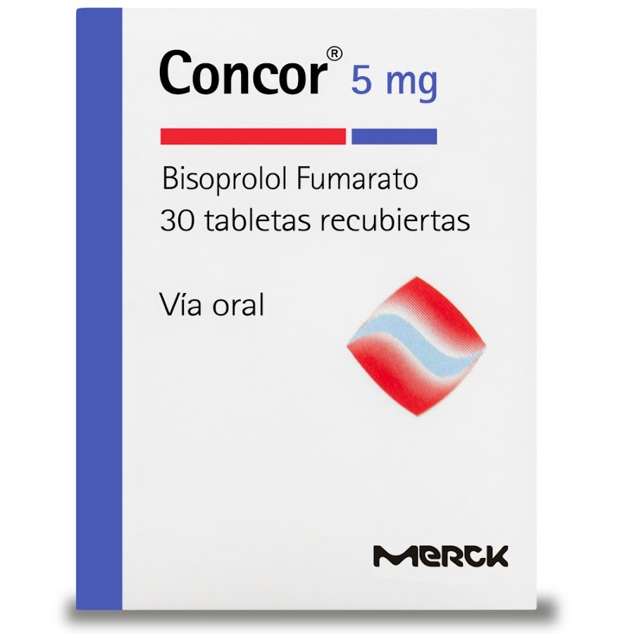 Concor 5Mg Tabletas Caja x30Tab. Merck Bisoprolol Fumarato