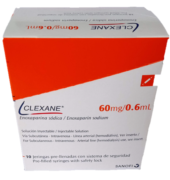 Clexane 60mg/0.6ml Enoxaparina Sódica Sanofi x 10 Jeringas