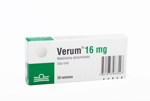 Verum 16Mg Tabletas Caja x20Tab. Grünenthal Betahistina Diclorhidrato