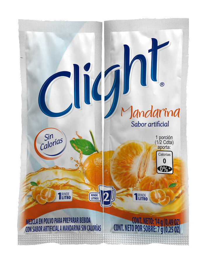 Refresco en Polvo Clight Sabor a Mandarina x 14Gr
