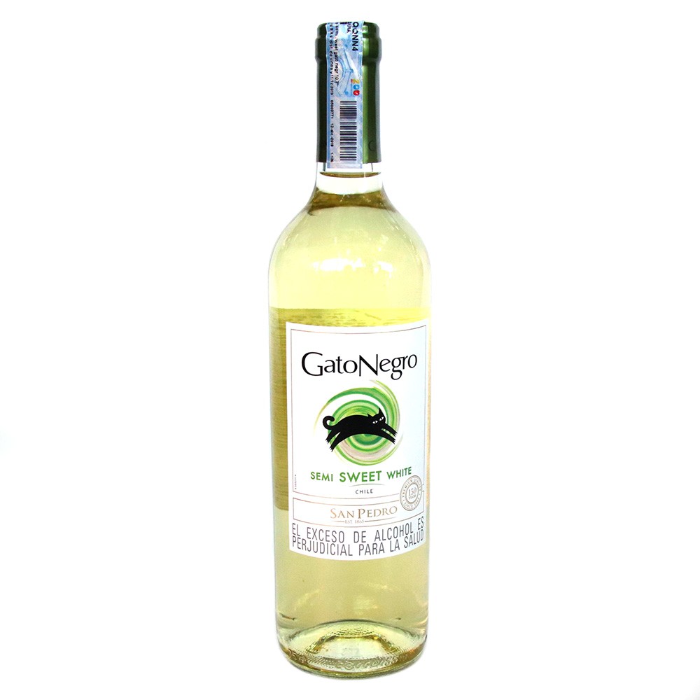 VINO BLANCO SEMI SWEET GATO NEGRO*750ML