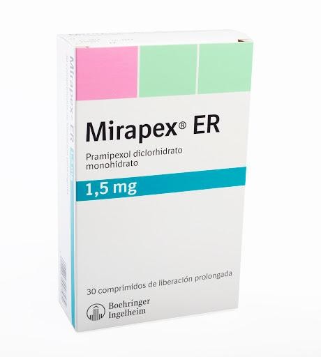 MIRAPEX ER 1.5MG COMPRIMIDOS CAJA X 30 COMP BOEHRINGER PRAMIPEXOLA