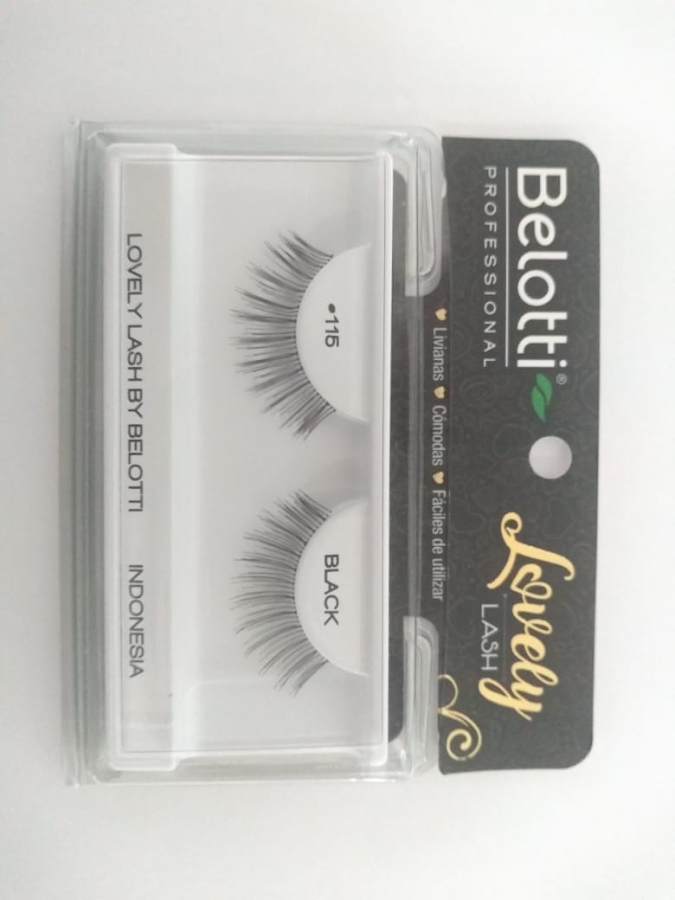 Pestañas Postizas Belotti Human Black #115 x1 und