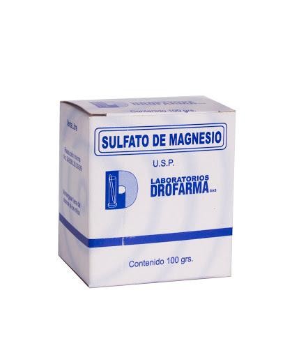 Sulfato De Magnesio Drofarma Caja X100G.