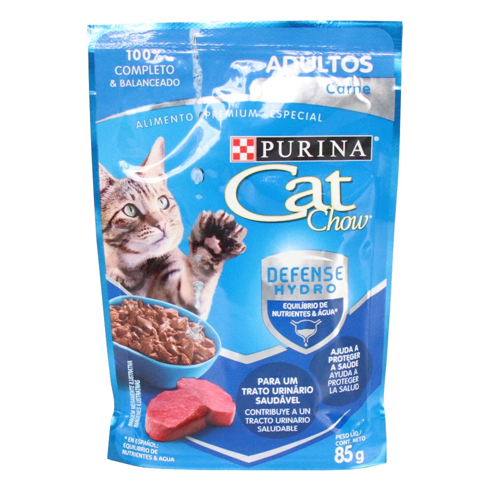 ALIMENTO HUMEDO ADUL CARNE CAT CHOW*85GR