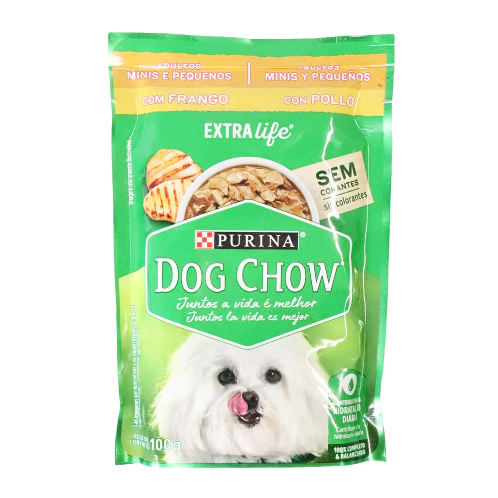 DOG CHOW ADULTO PEQUEÑOS C/POLLO X 100GR