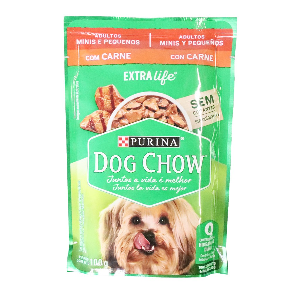 DOG CHOW ADULTOS PEQ CON CARNE  X 100GR