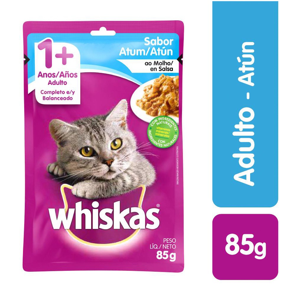 WHISKAS POUCH SABOR A ATUN  x 85GR