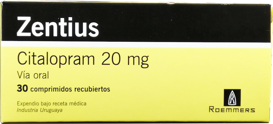 Zentius Citalopram 20 mg Roemmers Caja x 30 Comprimidos