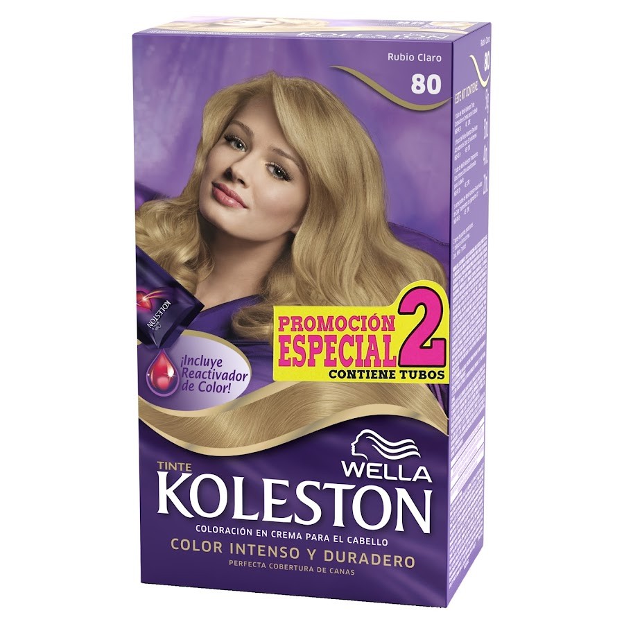 Tinte Wella Koleston Rubio Claro N° 80 X 1Und Promocion Especial 2 Tub
