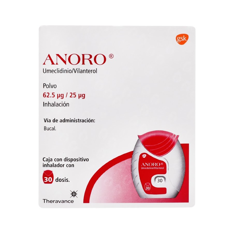 ANORO ELLIPTA 6.25/25MCG POLVO INHALACIÓN FCO X30DOS.GSK UMECLID VILAN