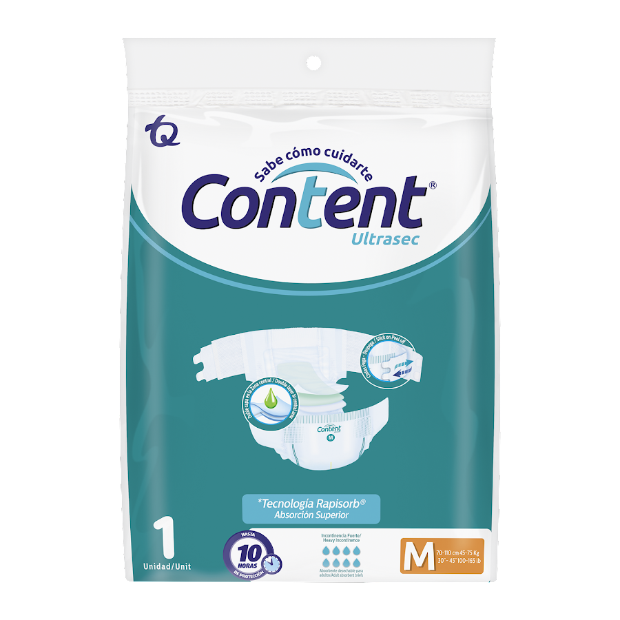 Pañal Content Ultrasec TQ Talla M x 1Uni