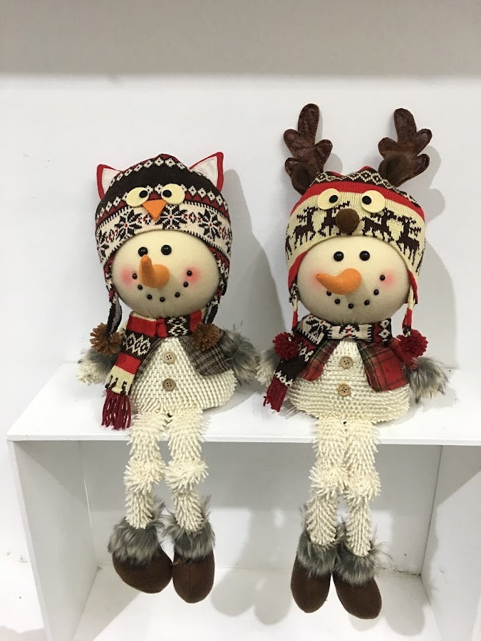 $Muñeco Navideño Grand Dorado Snowman/Santa De Pie X1Und Nav19