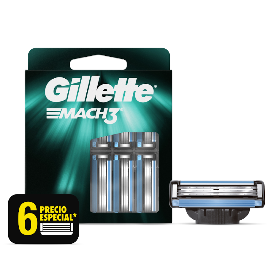 Repuestos Para Afeitar Gillette Mach3 6 Und