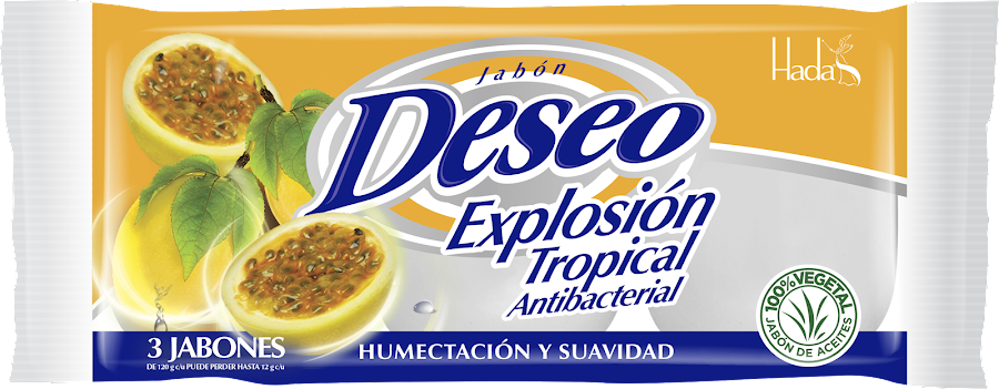 Jabón en Barra Hada Deseo Explosión Tropical x120gr Paq x3 Unds