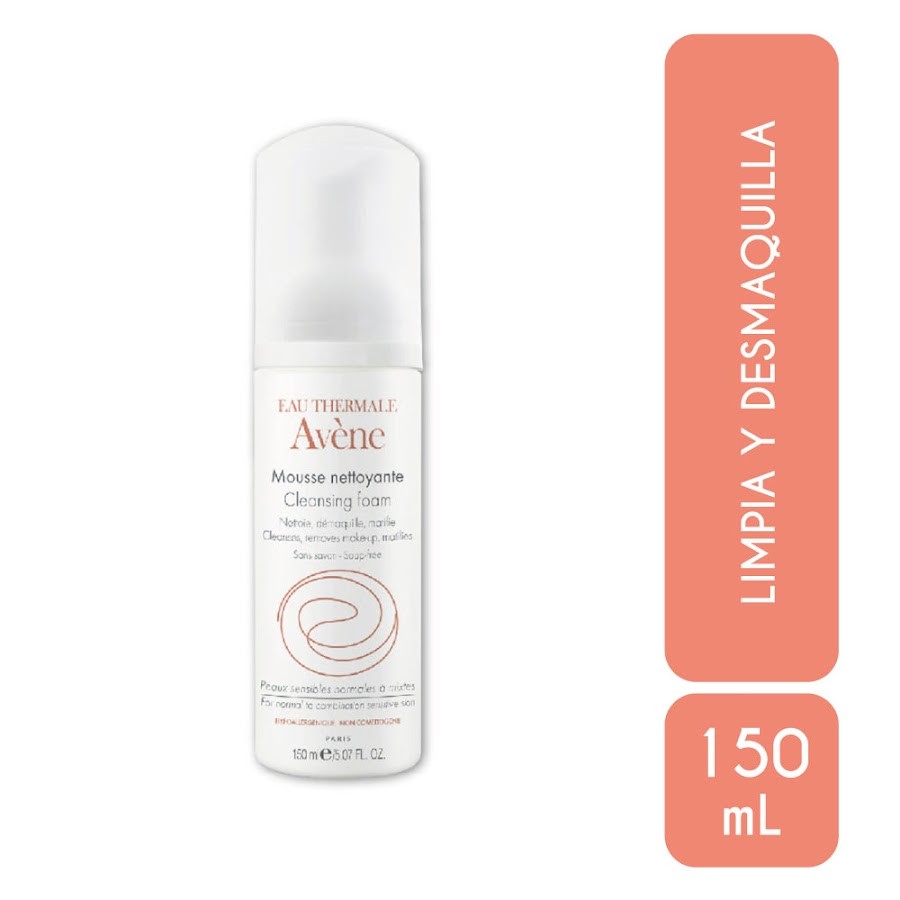 Espuma Limpiadora Avene Pieles Sensibles. Normales y Mixtas x150ml