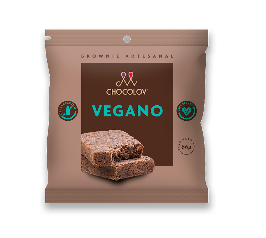Ponqué Chocolov Brownie Vegano X80G. X1Und.