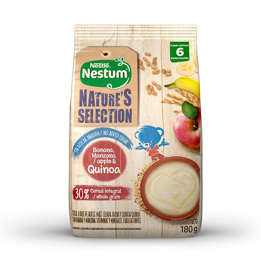 Cereal Nestum Natures  Selection Banana, Manzana y Quinoa x180g