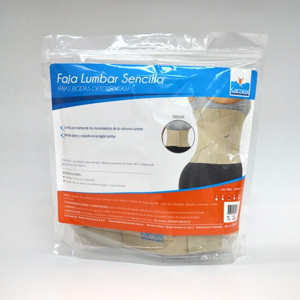 Faja Kamex Blanda Lumbar Sencilla S X1Und