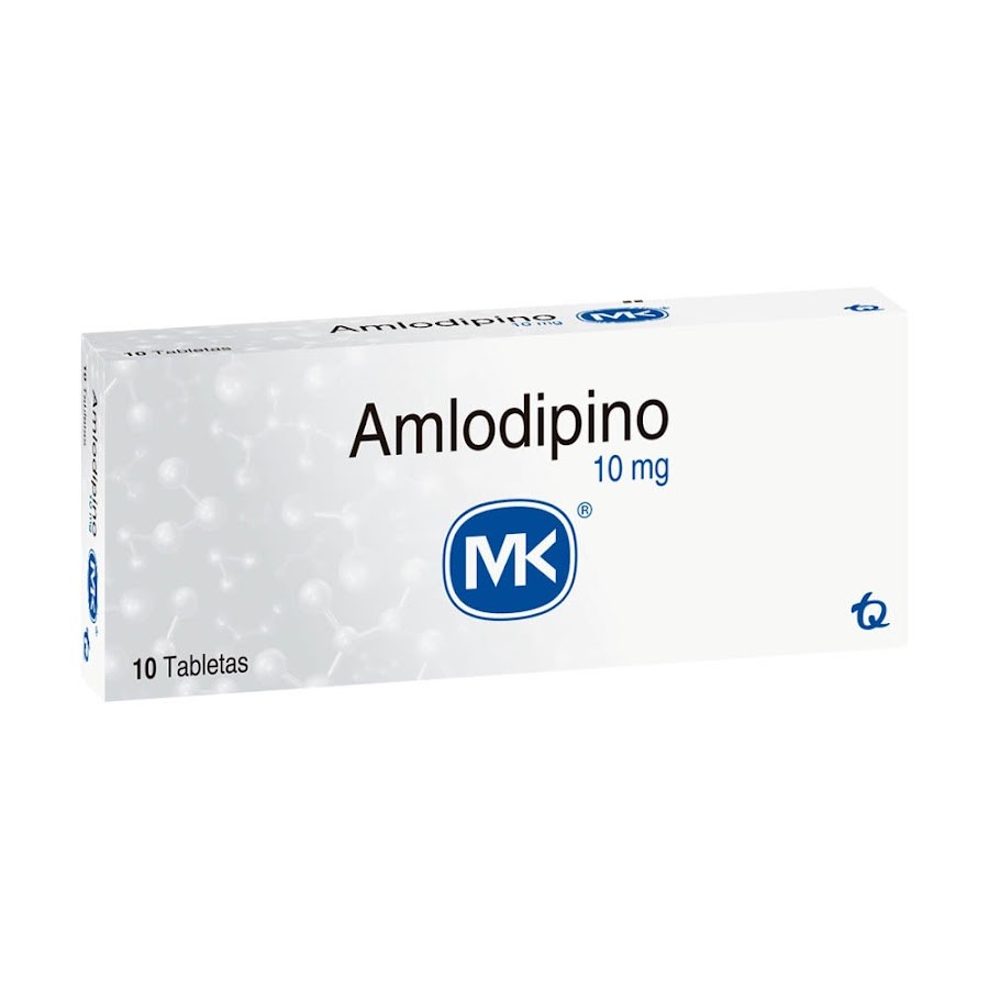Amlodipino MK 10mg Tabletas Caja x10Tab.