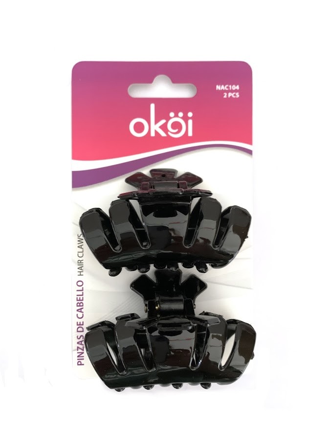 Pinzas Negras Para El Cabello x 2pcs Okoi X 1und