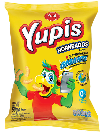 Pasabocas Yupi Yupis Gigantes Salado Paquete X48G.