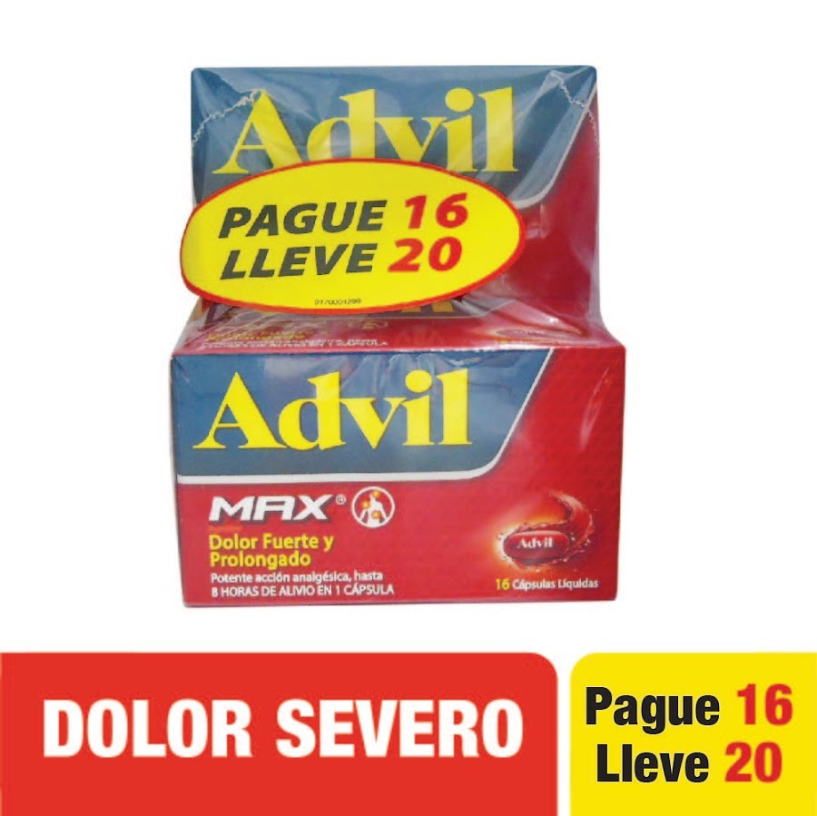 Oferta Advil Max Pague 16 Lleve 20 Ibuprofeno