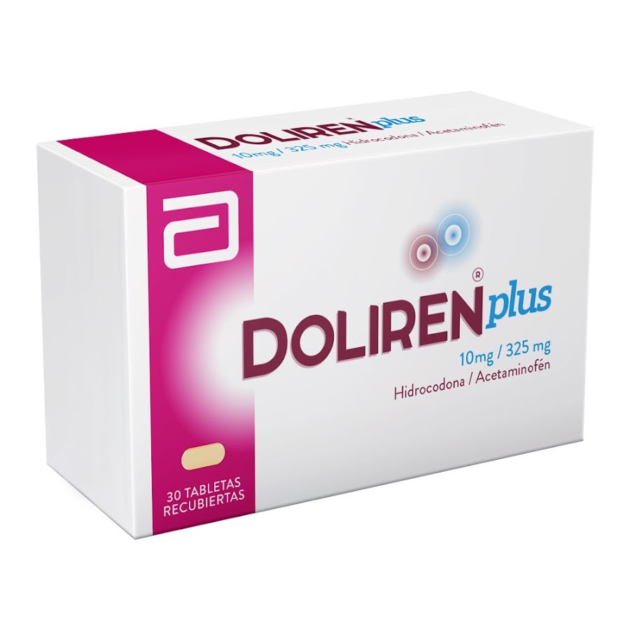 Doliren Plus Abbott Hidrocodona 10Mg Acetaminofen 325Mg Caja x 30 Tab