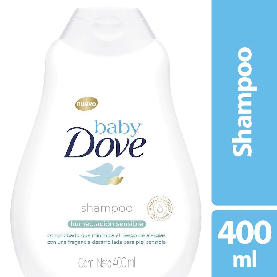 SHAMPOO DOVE BABY CORPORAL HUMECTACION SENSIBLE X400ML.