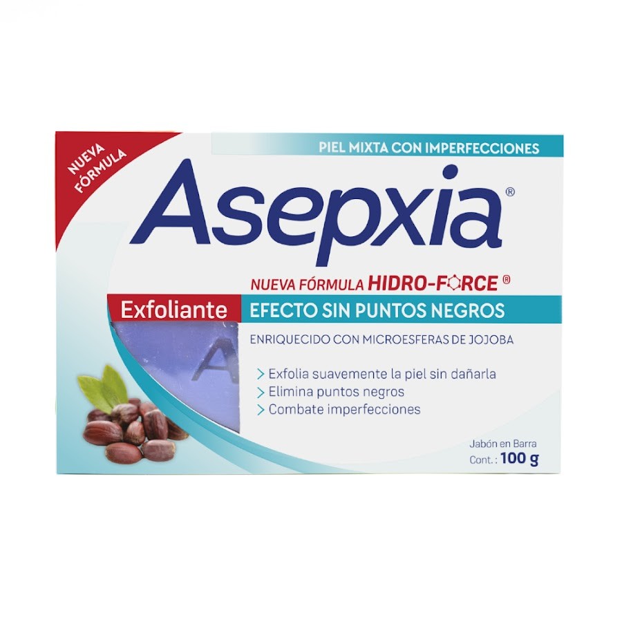 Jabón ASEPXIA Barra Exfoliante Limpieza ProfUnda Anti Acnil FP x100g (207100050)