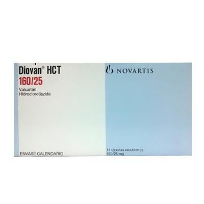 Diovan Hct 160/25Mg Caja X14Tab. Novartis Valsartán Hidroclorotiazida