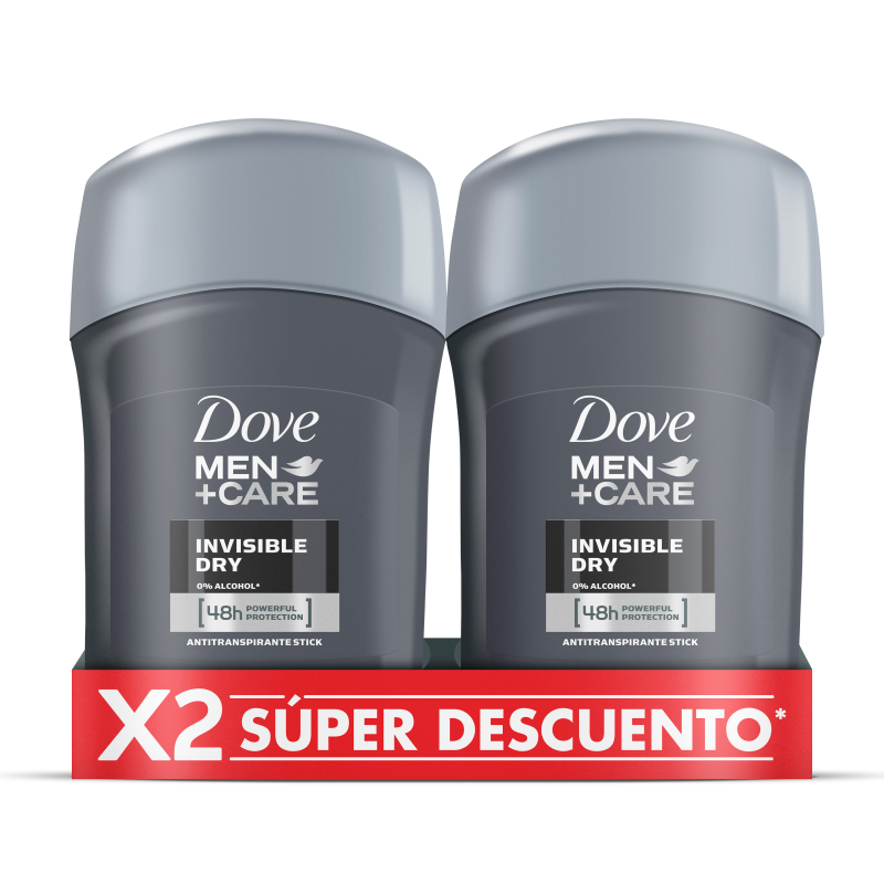 Oferta Desodorante Dove Men Care Invisible Dry x 2Und de 50Gr c/u