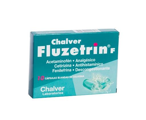 Fluzetrin F Caja X10Cap. Chalver Acetaminofén Fenilefrina Cetirizina
