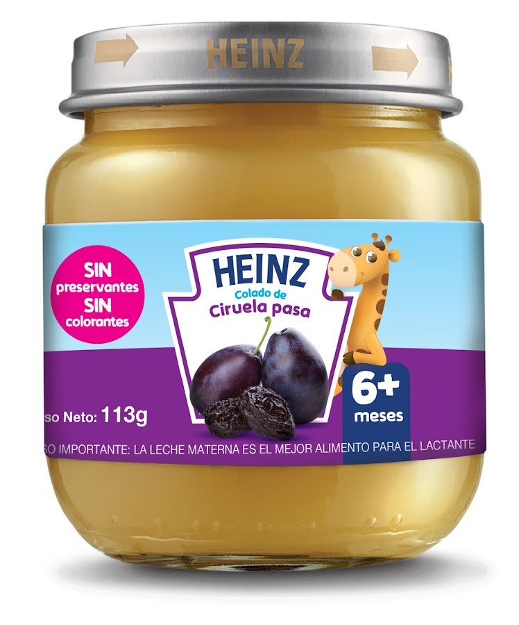 COMPOTA HEINZ COLADO CIRUELAS PASAS X113G.