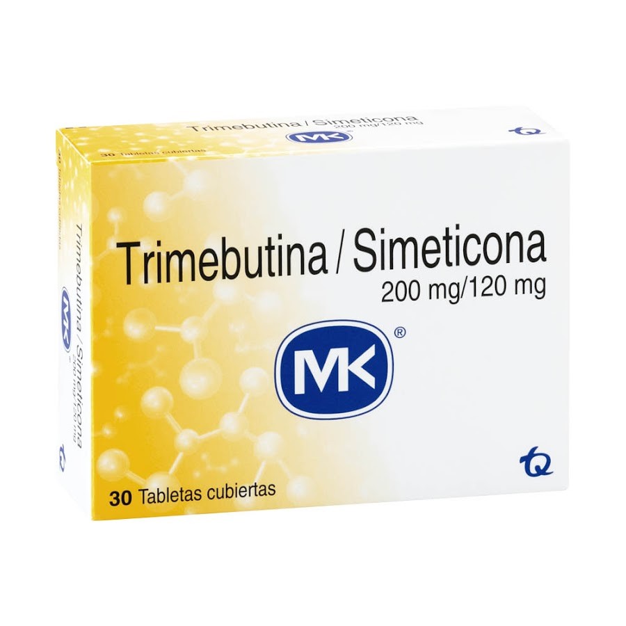 TRIMEBUTINA SIMETICONA MK 200/120MG TABLETA CAJA X30TAB.