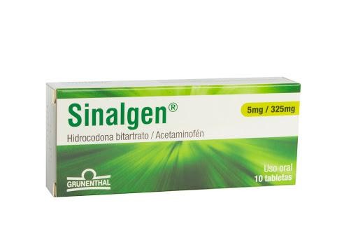 Sinalgen 5/325Mg Caja x10Tab. GRÜ Hidrocodona Bitartrato Acetaminofén