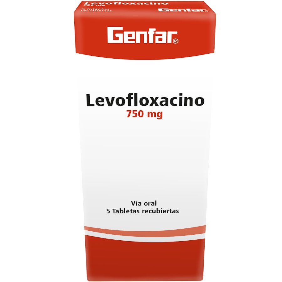 LEVOFLOXACINO GENFAR 750MG TABLETAS CAJA X5TAB.