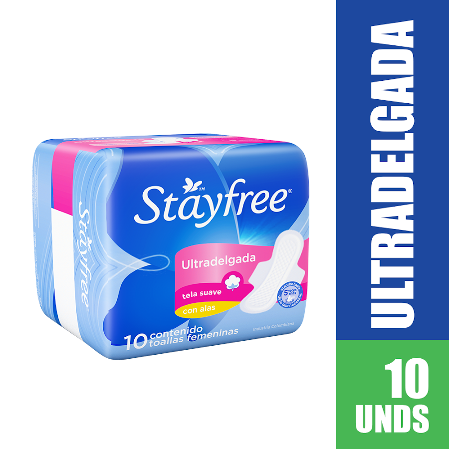 Toalla Higiénica Stayfree Adapt Plus Ultradelgada X10